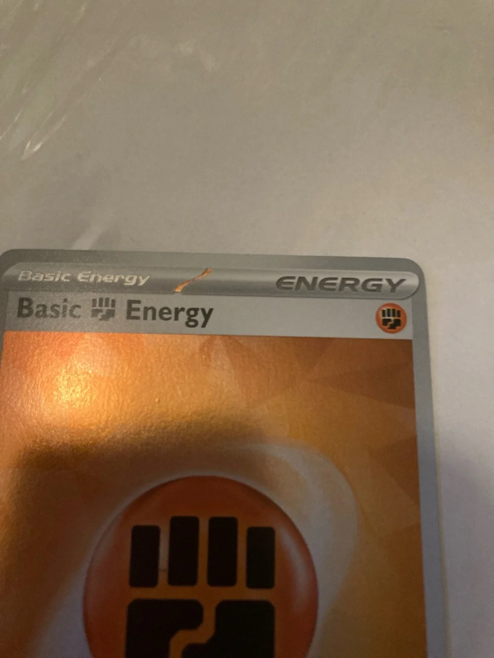 Pokemon Orange Basic Fighting Energy Card